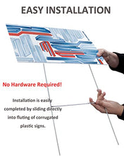 Load image into Gallery viewer, 5 Pack Yard Sign Stakes Metal,18'' x 7'' H Frames Yard Stakes for Signs silver