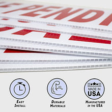 Load image into Gallery viewer, 6 Pack Bundle of Real Estate Rider Signs 6x24" - FOR SALE, OPEN HOUSE, SOLD, COMING SOON, SALE PENDING, NEW LISTING - Double-Sided, Waterproof Corrugated Plastic, Made in America (Red Letters)