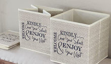 Load image into Gallery viewer, Life Charge Shoe Covers Box - Real Estate Agent Supplies Asking Guests to Please Cover Shoes - Disposable Shoe Bootie Holder For Realtor Listings & Open Houses - Indoor Use | 5 Pack Beige & Black