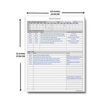 Load image into Gallery viewer, Hourly Planner Notepad. 50 Page Planning Pad w/Appointment Time Block, Task Log List & Note Sections. For Office Work Schedule & Time Management. 8.5 X 11, A4 Sheets.