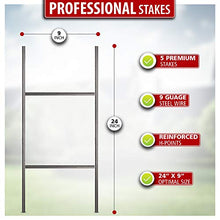 Load image into Gallery viewer, Open House Signs (5 Pack) – Premium LARGE 24” x 18” Open House Signs for Real Estate with Stakes – Professional Double-Sided Realtor Signs with Directional Arrows & Heavy Duty Yard Sign Stakes…