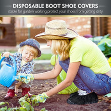 Load image into Gallery viewer, 300 Pack Disposable Boot Shoe Covers Non Slip Disposable Shoe Covers Large Foot Booties for Shoe Covers for Indoors Contractors Floor and Carpet Protectors Shoe Coverings, One Size Fits Most (Black)