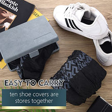 Load image into Gallery viewer, 300 Pack Disposable Boot Shoe Covers Non Slip Disposable Shoe Covers Large Foot Booties for Shoe Covers for Indoors Contractors Floor and Carpet Protectors Shoe Coverings, One Size Fits Most (Black)