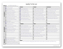 Load image into Gallery viewer, Weekly TO DO List Notepad, 50 Page Task Planner Pad w/Daily Checklist, Priority ToDo Checkbox & Note Sections. Desk Notebook Pad to Organize Office. 11 X 8.5, A4 Sheets. Made in the USA.