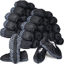 Load image into Gallery viewer, 300 Pack Disposable Boot Shoe Covers Non Slip Disposable Shoe Covers Large Foot Booties for Shoe Covers for Indoors Contractors Floor and Carpet Protectors Shoe Coverings, One Size Fits Most (Black)