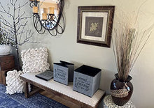 Load image into Gallery viewer, Shoe Covers Box - Welcomes Guests to Please Cover Shoes. Indoor Foldable Storage Bin to Fill w/your Favorite Booties. For Homeowner, Real Estate Agent, Realtor Open House Supplies | 1 Grey & Black