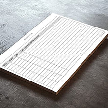 Load image into Gallery viewer, Activity Log Notepads(2 Pack, 50 Pages Each) Planner Pads to List a Task, Action or Contact. A Versatile Work Tool to Track Time & Office Productivity. 8.5 X 5.5, A5 Sheets. Made in the USA.