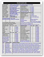 Load image into Gallery viewer, Real Estate Agent Supplies - Home Seller Client Log to include in Listing File Folders. Realtor Log to Track Seller Needs, Home Showings & Agent Activity. 50 Page Notepad. 8.5 X 11. Made in the USA.