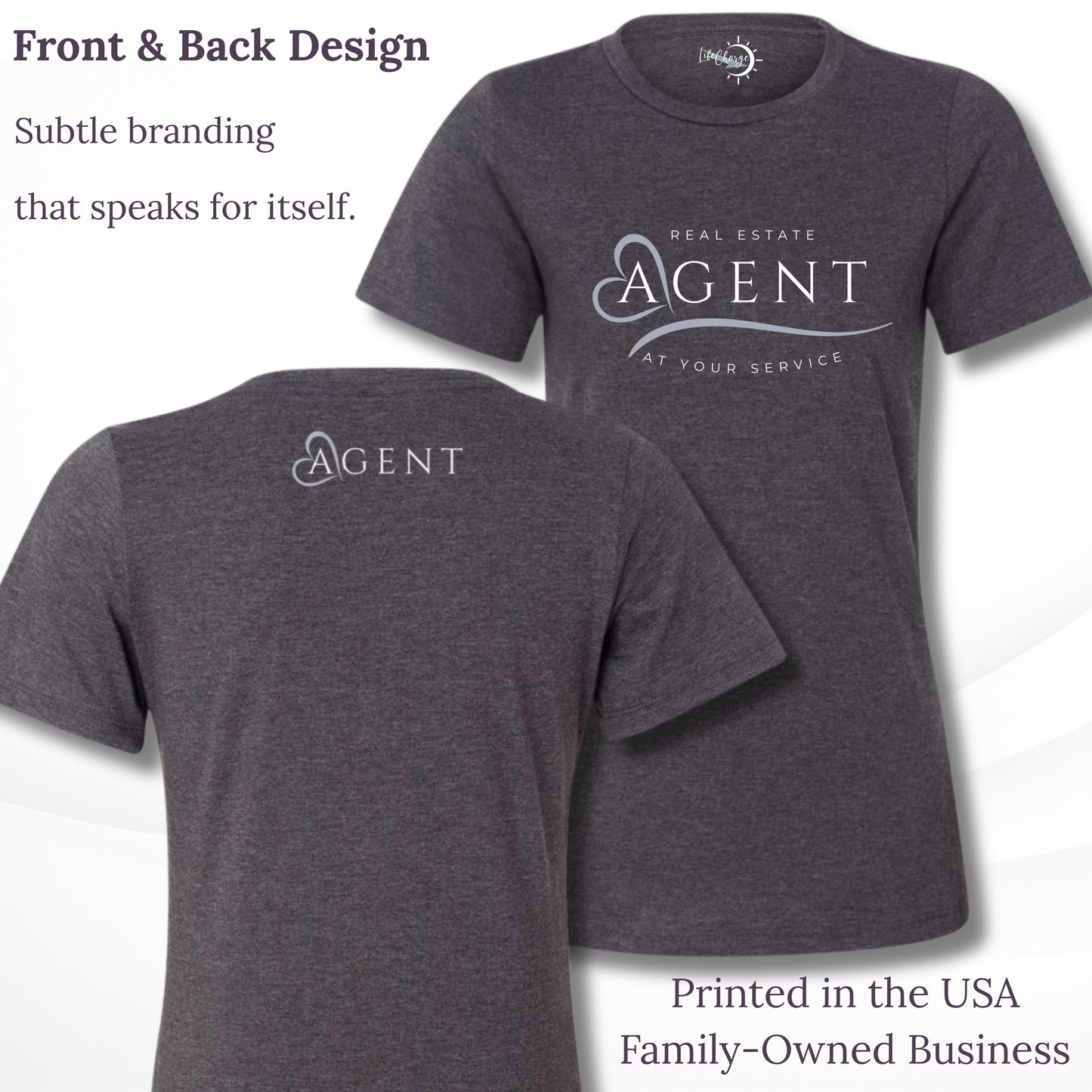 Women’s Real Estate Agent T-Shirt – “At Your Service” Professional Realtor Tee