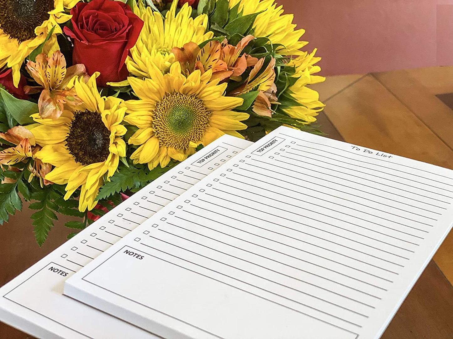 TO DO List Notepads (2 Pack, 50 Pages Each) Planner Pads. ToDo Checklist w/Priority & Note Sections. Organize & Track Projects, Clients or Daily Tasks. 5.5 X 8.5, A5 Sheets.