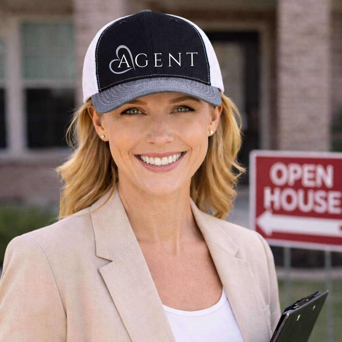 Realtor Hat – Real Estate Agent Snapback Cap with Adjustable Mesh Back – Trucker Baseball Hat for Everyday Marketing, Client Meetings, Showings & Open Houses – Great Realtor Gift
