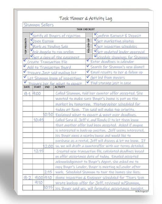 Task Planner & Activity Log Notepad – 60 Page Undated Daily & Hourly Planning Pad, To-Do List, Checklist, Track Time & Tasks, ADHD Tracker – Organize Workday, Boost Productivity – 8.5 x 11 Tear Sheets