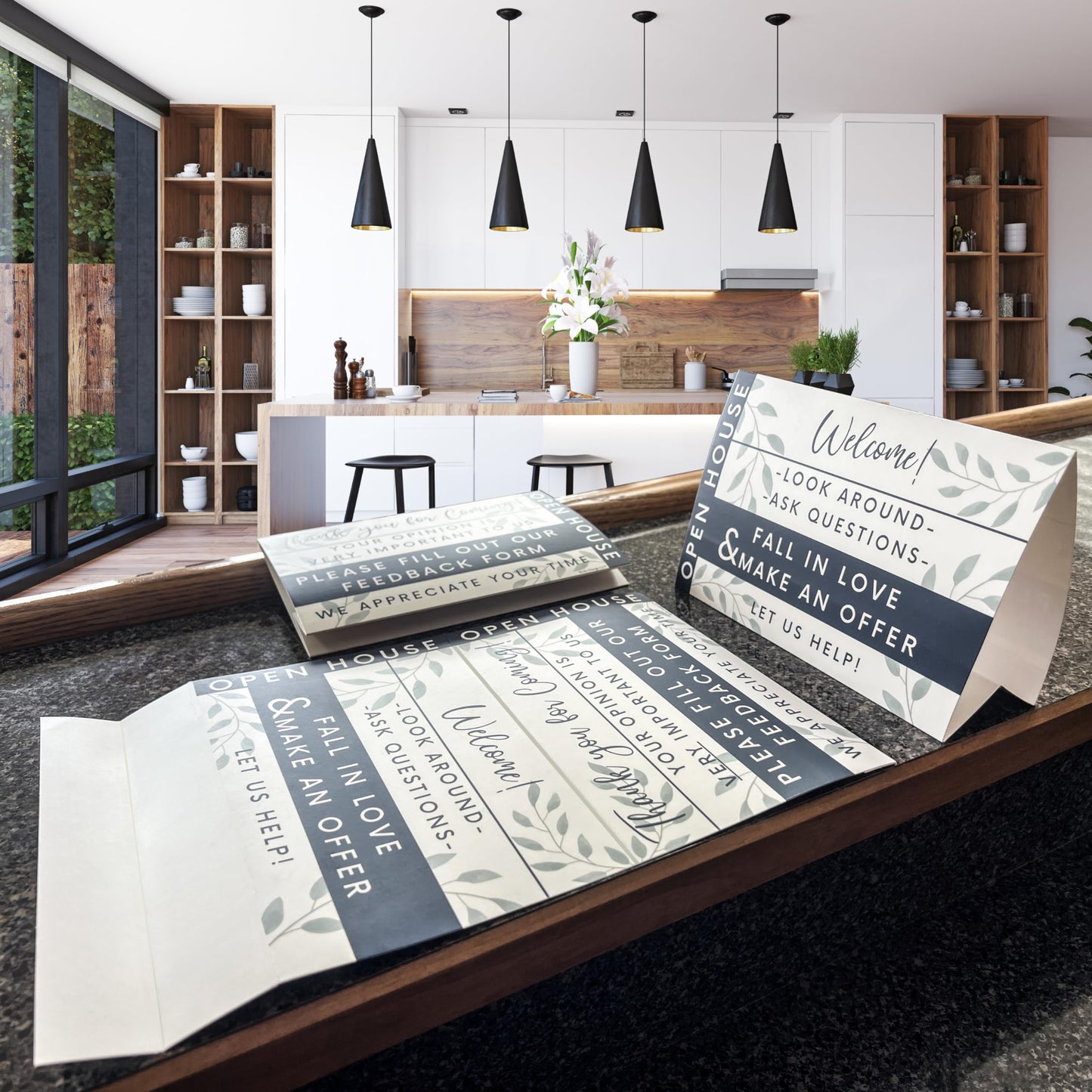 Open House Guest Registry & Feedback Kit, Stately Blue, Two-pack.