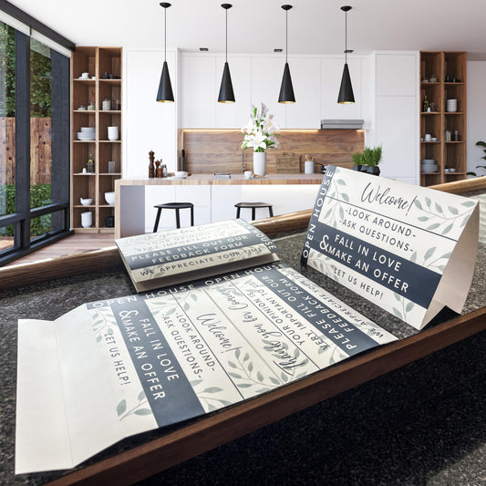 Open House Guest Registry & Feedback Kit, Stately Blue, Two-pack.