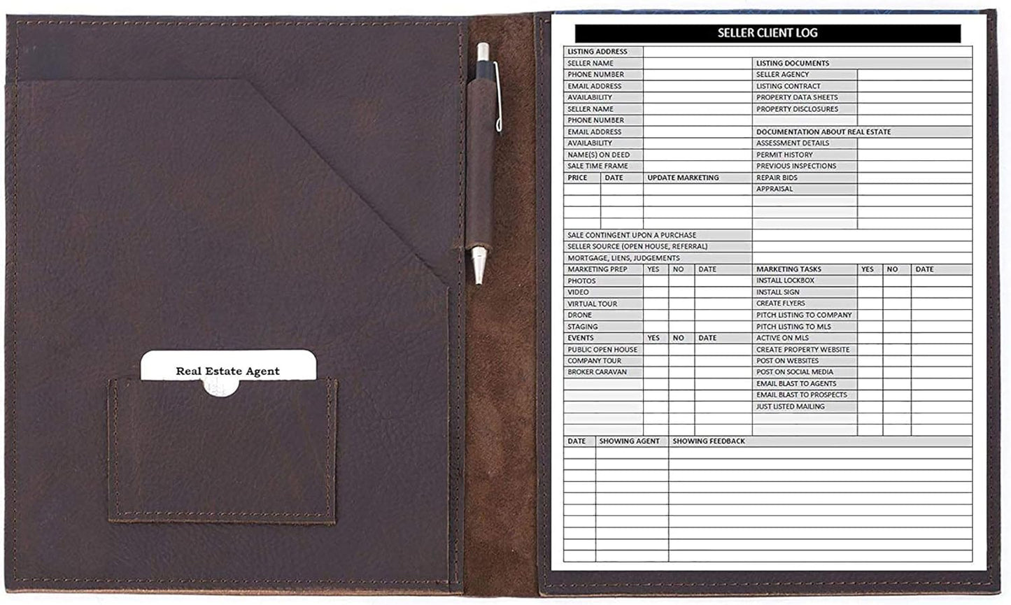 Seller Client Log Notepad – Real Estate Seller Tracking & Consultation Form (8.5 × 11)