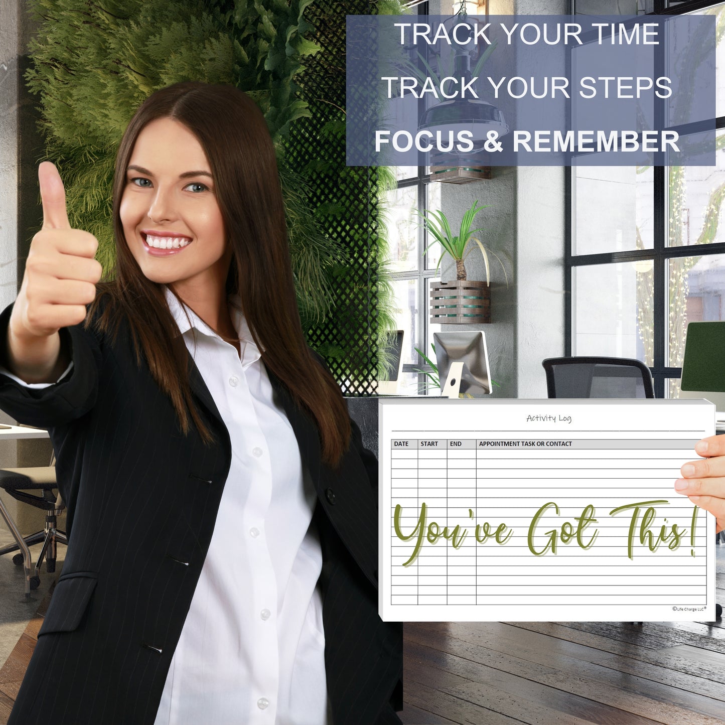 Activity Log Notepads(2 Pack, 50 Pages Each) Planner Pads to List a Task, Action or Contact. A Versatile Work Tool to Track Time & Office Productivity. 8.5 X 5.5, A5 Sheets.