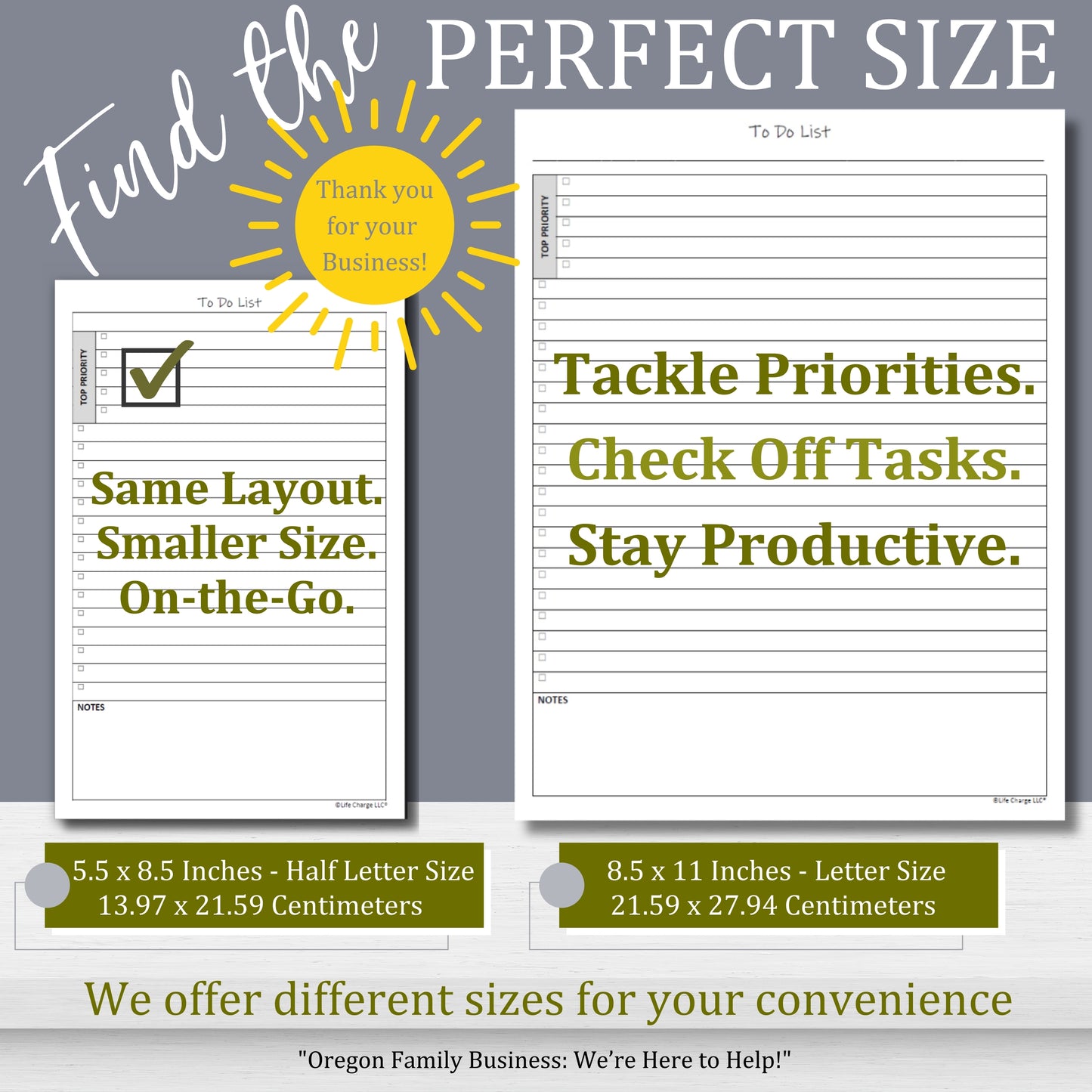 TO DO List Notepads (2 Pack, 50 Pages Each) Planner Pads. ToDo Checklist w/Priority & Note Sections. Organize & Track Projects, Clients or Daily Tasks. 5.5 X 8.5, A5 Sheets.