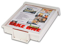 Load image into Gallery viewer, White Snap Shut Brochure Box Brochure Holder Flyer Box Outdoor Realtor Style Info Box Realtor Supplies Real Estate Marketing
