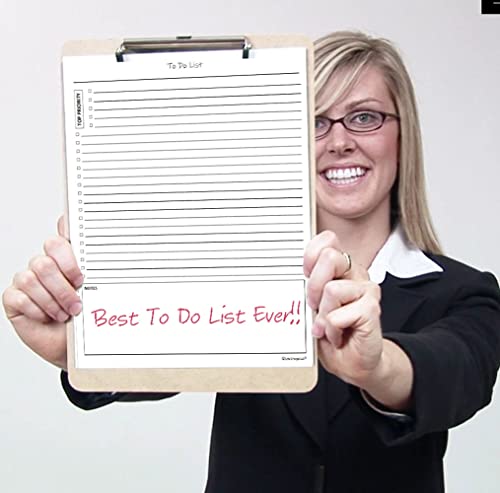 TO DO List Notepad, 60 Page Planner Pad. Undated ToDo Checklist w/Priority & Note Sections. Organize & Track Projects, Clients or Daily Tasks. 8.5 X 11, A4 Sheets.