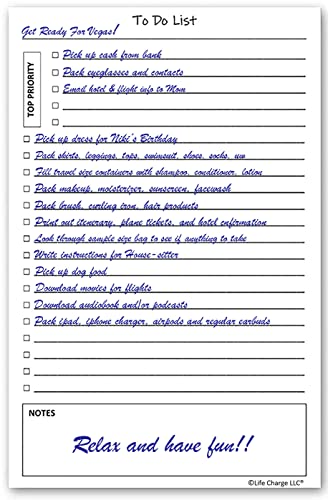 Weekly TO DO List Notepad, 50 Page Task Planner Pad w/ Daily Checklist,  Priority ToDo Checkbox & Note Sections. Desk Notebook Pad to Organize  Office.
