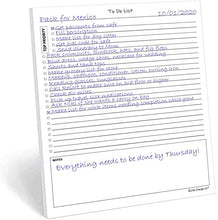 Load image into Gallery viewer, TO DO List Notepad, 50 Page Planner Pad. Undated ToDo Checklist w/Priority &amp; Note Sections. Organize &amp; Track Projects, Clients or Daily Tasks. 8.5 X 11, A4 Sheets.
