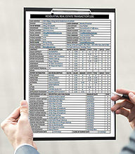 Load image into Gallery viewer, Real Estate Agent Supplies - Real Estate Transaction Log, a Closing Checklist Planner Notepad for Realtor File Folders to Organize Listing &amp; Sale Client Closings. 50 Sheet Pad 8.5X11. Made in the USA.
